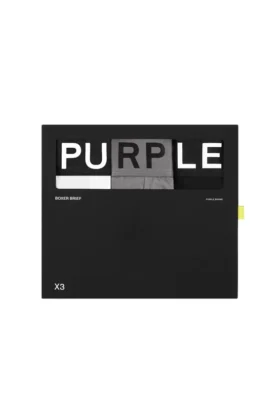 Boxer Brief con marchio Purple Brand, confezione da tre - Multicolore