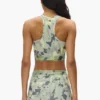 Bralette in nylon con stampa mimetica dipinta