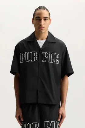 Camicia con logo a contorno