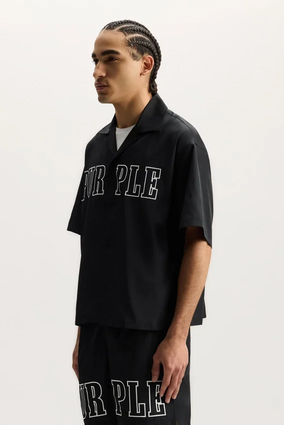 Camicia con logo a contorno