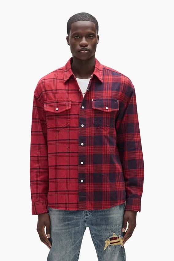 Camicia in flanella Half & Half