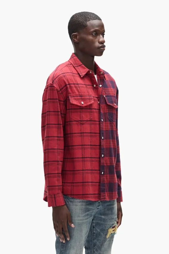 Camicia in flanella Half & Half