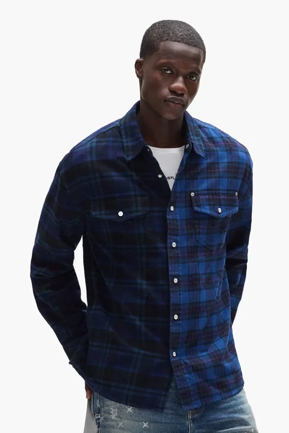 Camicia in flanella Half & Half