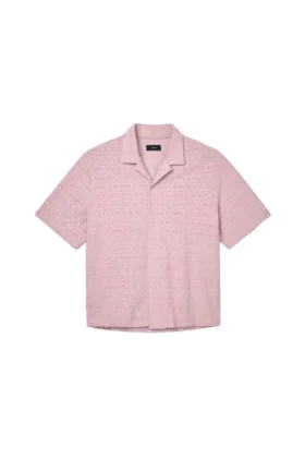 Camicia in spugna jacquard