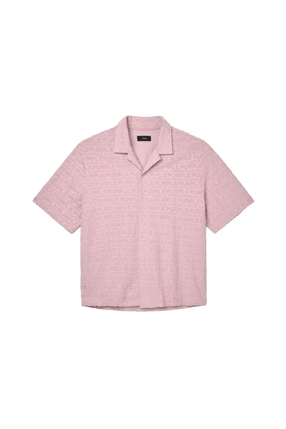 Camicia in spugna jacquard