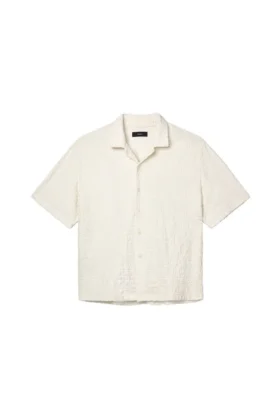 Camicia in spugna jacquard