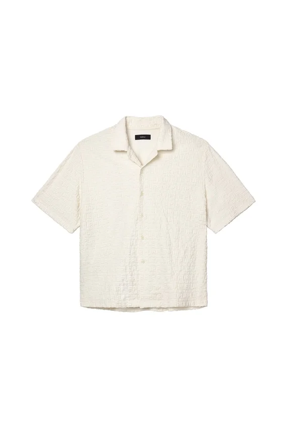 Camicia in spugna jacquard