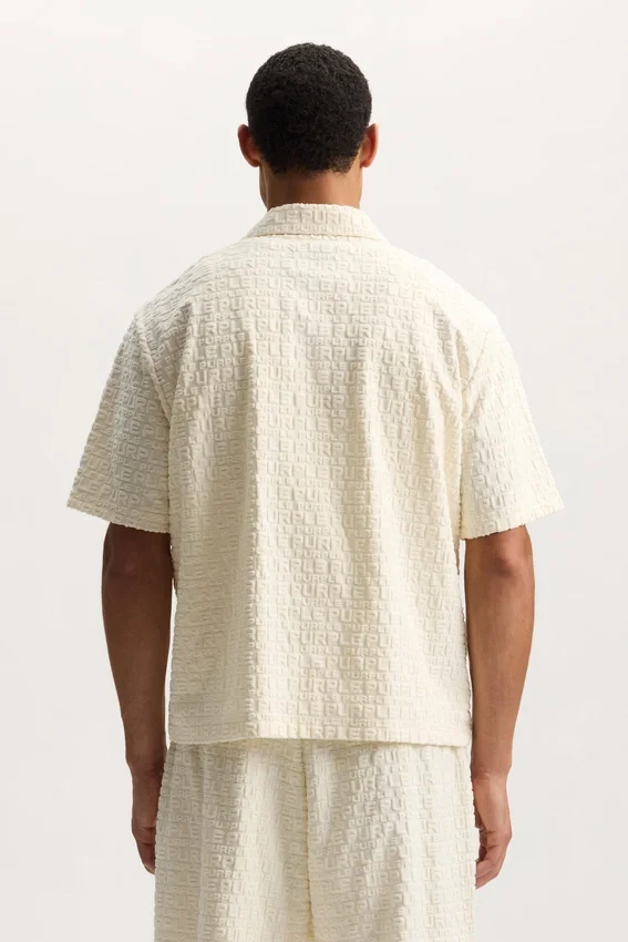 Camicia in spugna jacquard