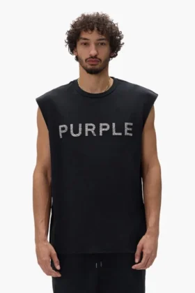 Canotta con logo in cristallo