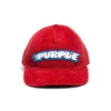 Cappellino in velluto a coste con logo Purple Flames