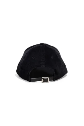 Cappellino in velluto a coste con logo Purple Flames