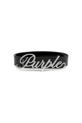 Cintura in pelle Purple Signature