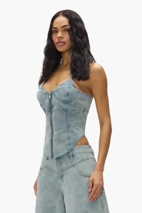 Corsetto con cerniera frontale