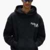 Felpa con cappuccio con logo dipinto