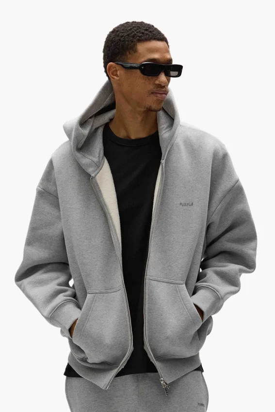 Felpa con cappuccio e zip Basic