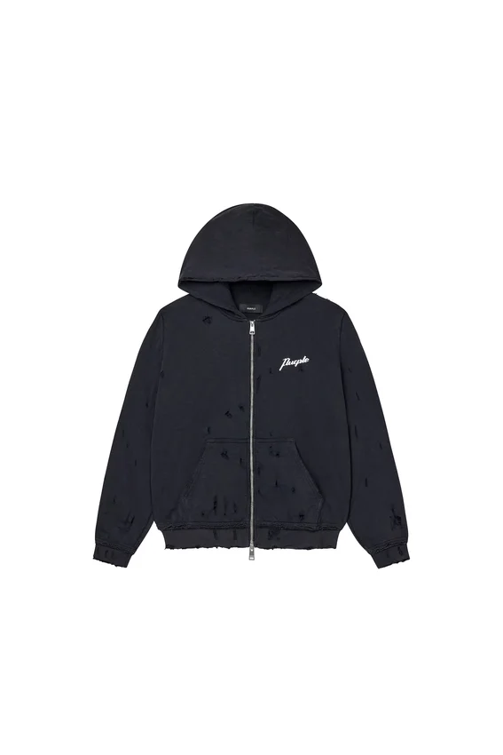 Felpa con cappuccio e zip con scritta