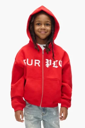 Felpa con cappuccio e zip "Half & Half" per bambini