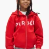 Felpa con cappuccio e zip "Half & Half" per bambini