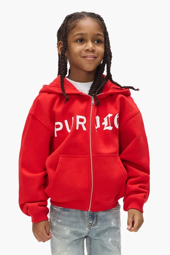 Felpa con cappuccio e zip "Half & Half" per bambini