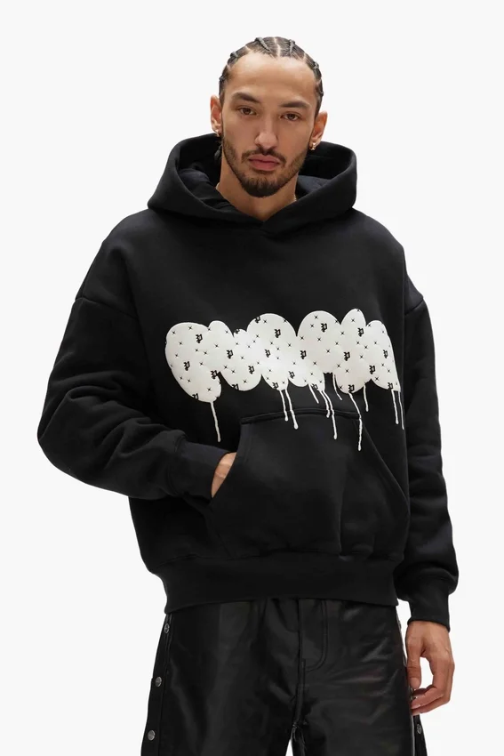 Felpa con cappuccio imbottita Monogram