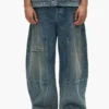 Jeans a zampa d’elefante in stile workwear