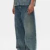 Jeans a zampa d’elefante in stile workwear