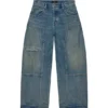 Jeans a zampa d’elefante in stile workwear