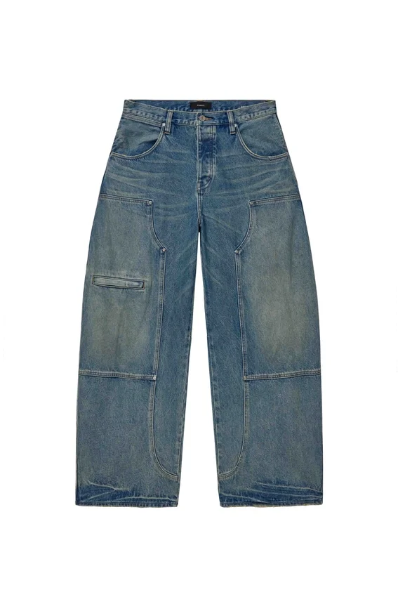 Jeans a zampa d’elefante in stile workwear