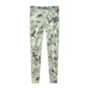 Leggings in nylon con stampa mimetica dipinta