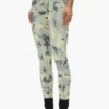 Leggings in nylon con stampa mimetica dipinta
