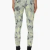 Leggings in nylon con stampa mimetica dipinta