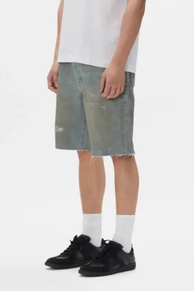 P059 Shorts vintage effetto sporco