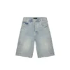 P070 Shorts con monogramma in rilievo