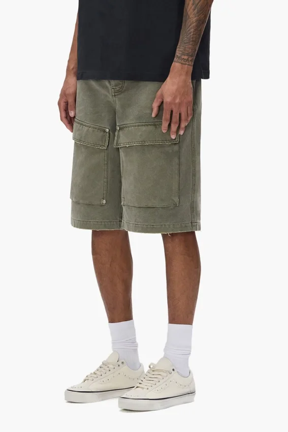 Pantaloncini cargo in tela