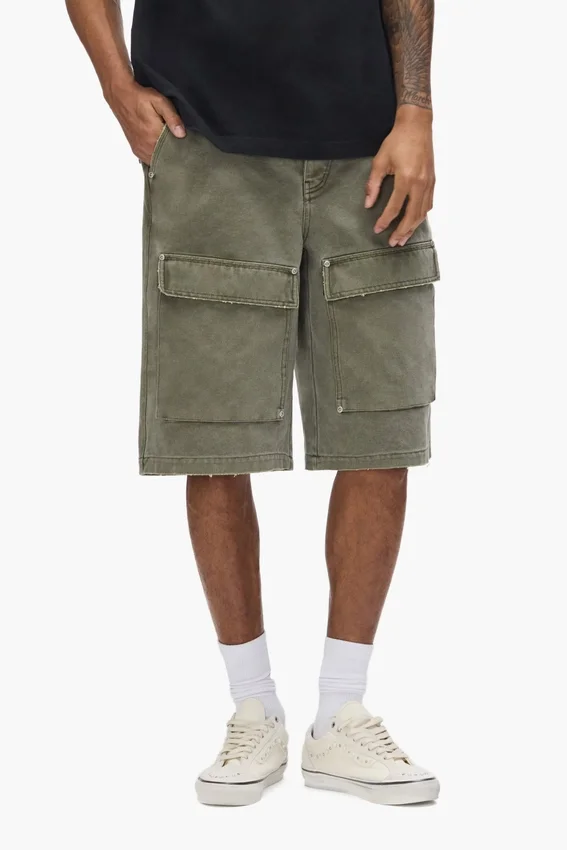Pantaloncini cargo in tela