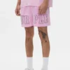 Pantaloncini con logo a blocchi su tutto il giro