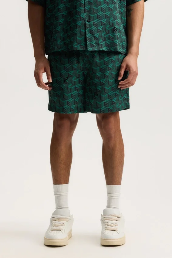 Pantaloncini con monogramma a cubi Shorts