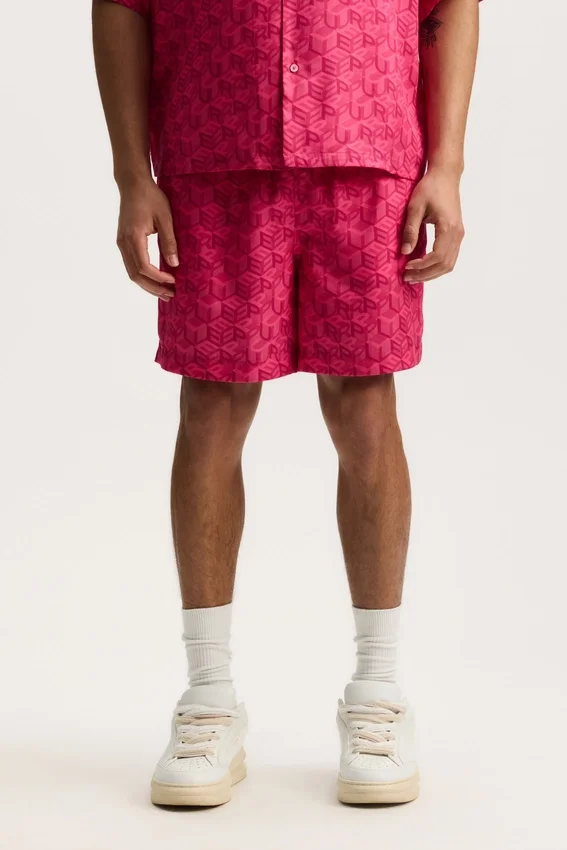 Pantaloncini con monogramma a cubi Shorts