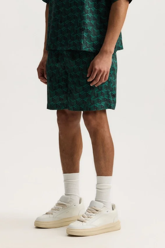 Pantaloncini con monogramma a cubi Shorts