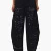 Pantaloni a zampa con paillettes