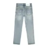 Pantaloni da bambino in indaco chiaro con effetto "paint repair"