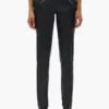 Pantaloni in pelle con zip a V