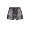 Shorts con cristalli consumati su tutto il capo