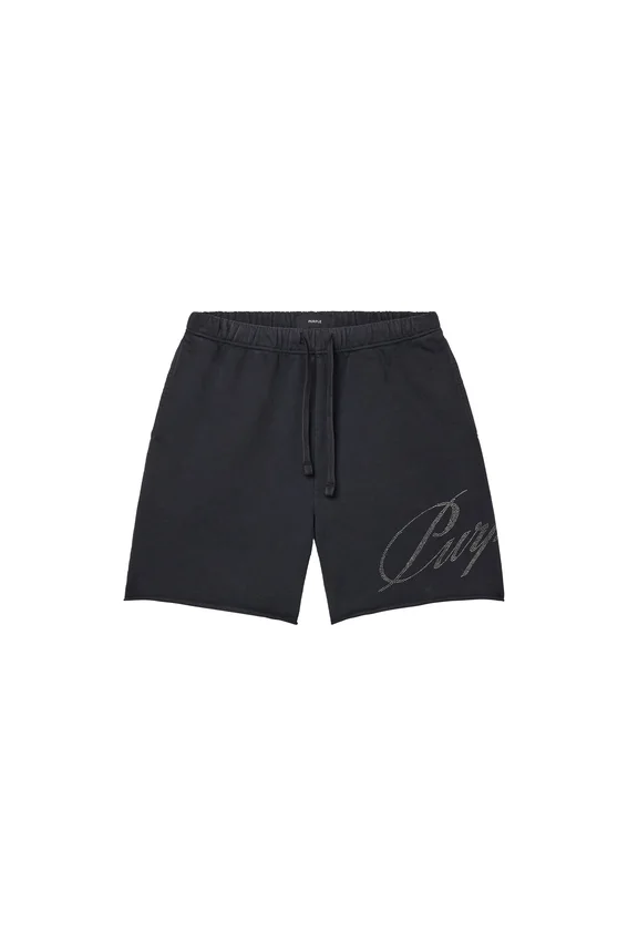 Shorts Crystal con scritta obliqua