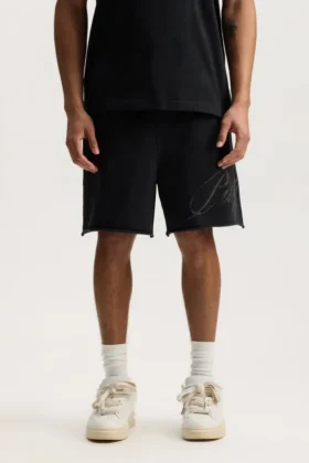 Shorts Crystal con scritta obliqua