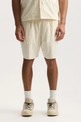 Shorts in spugna jacquard