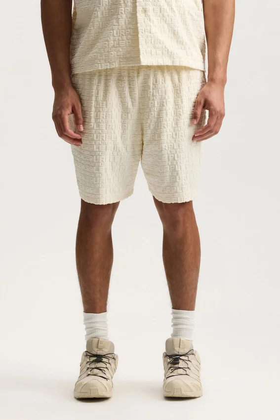 Shorts in spugna jacquard