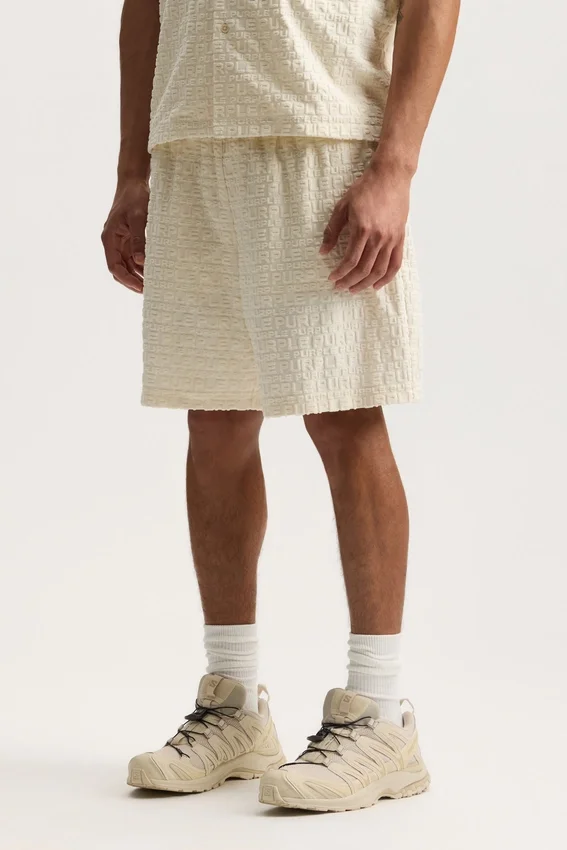 Shorts in spugna jacquard