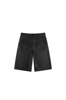 Shorts sportivi in pelle