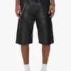 Shorts sportivi in pelle